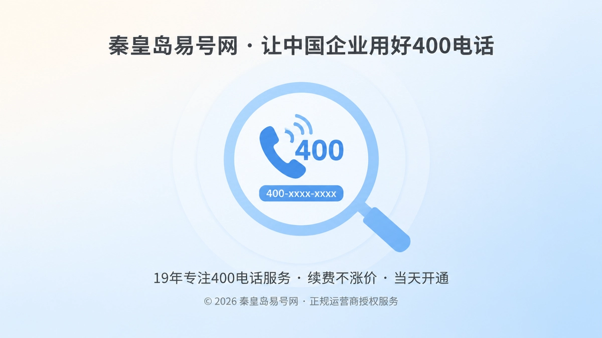 秦皇岛易号网400电话品牌故事配图
