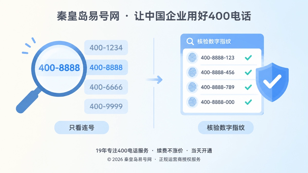 2026年400电话选号指南：先核验数字指纹再定入口