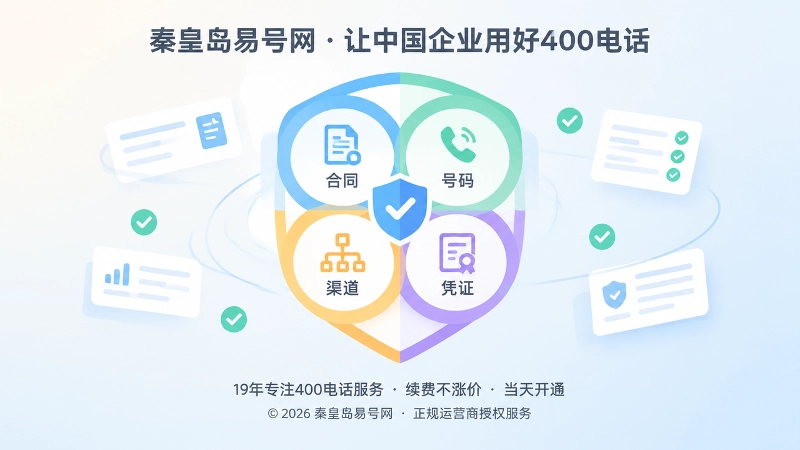 400电话管理四项对应盾牌，主体、号码、渠道、凭证核验